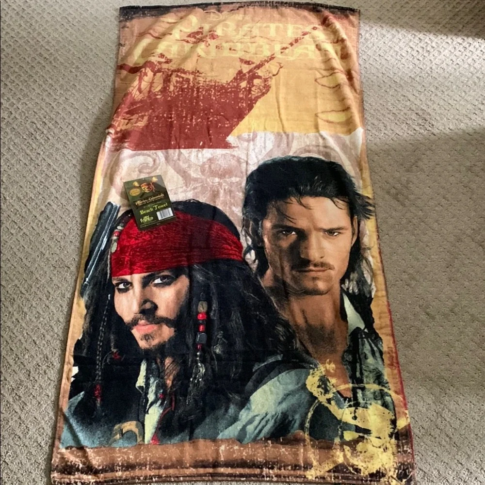 Pirates of the Caribbean Beach Towel NWT